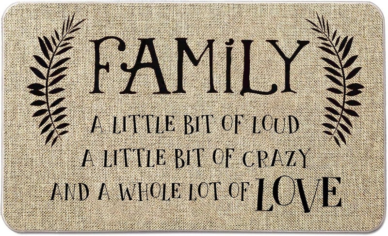 NYDECOR Welcome Mat for Front Door - Farmhouse Family Door Quote Decorative Doormat - Home Floor Mats - Rubber Entrance Rug for Indoor Outdoor - 17x28 inch - Image 1